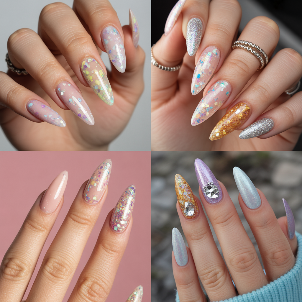 42 confetti nail styles to sparkle and shine all year long