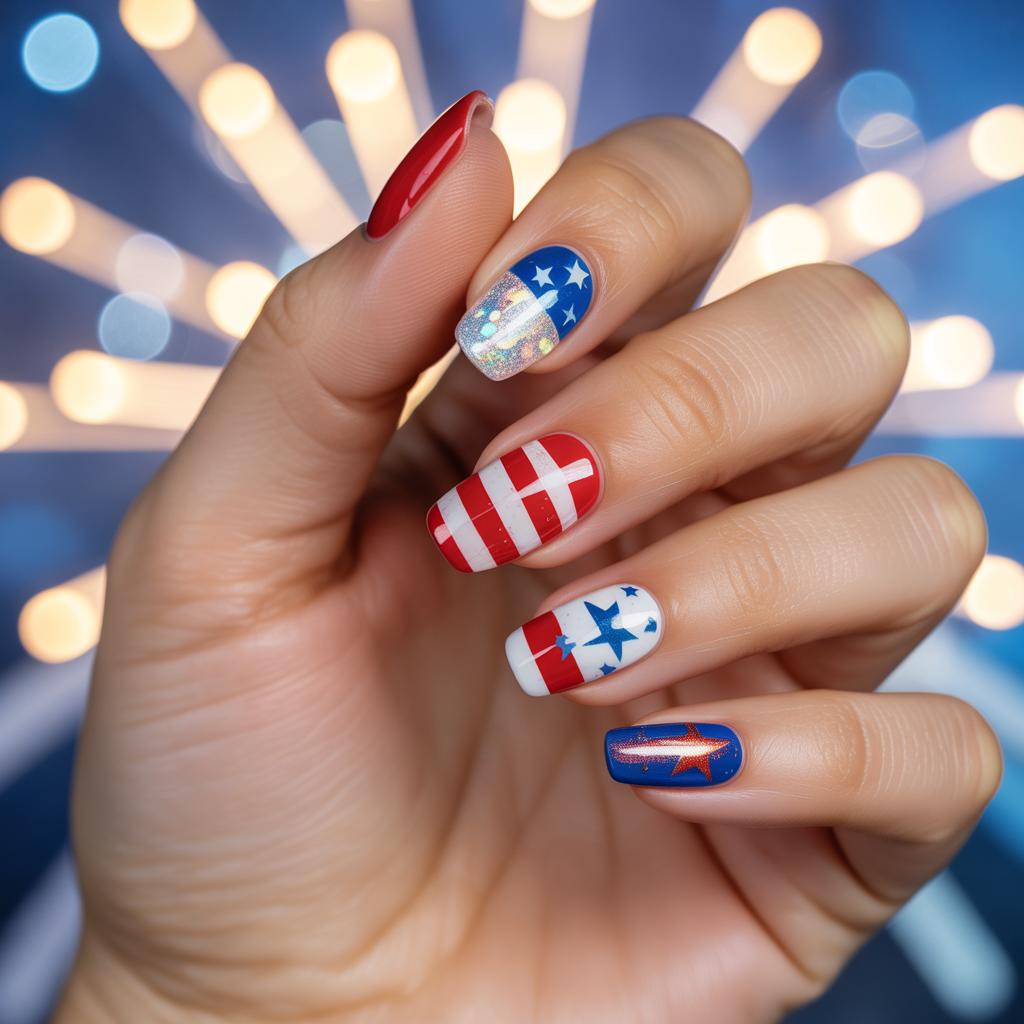 4th of july nails