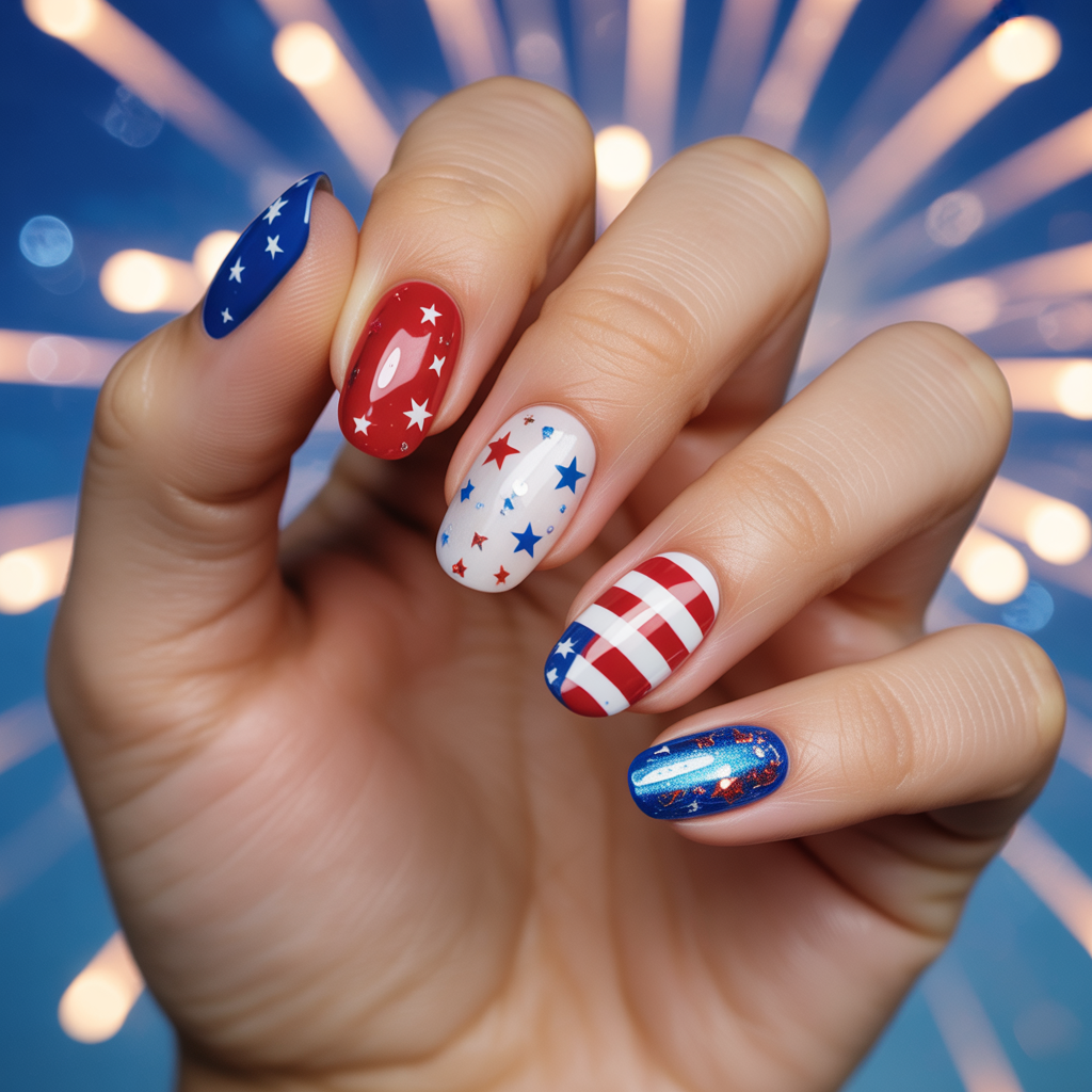 4th of july nails