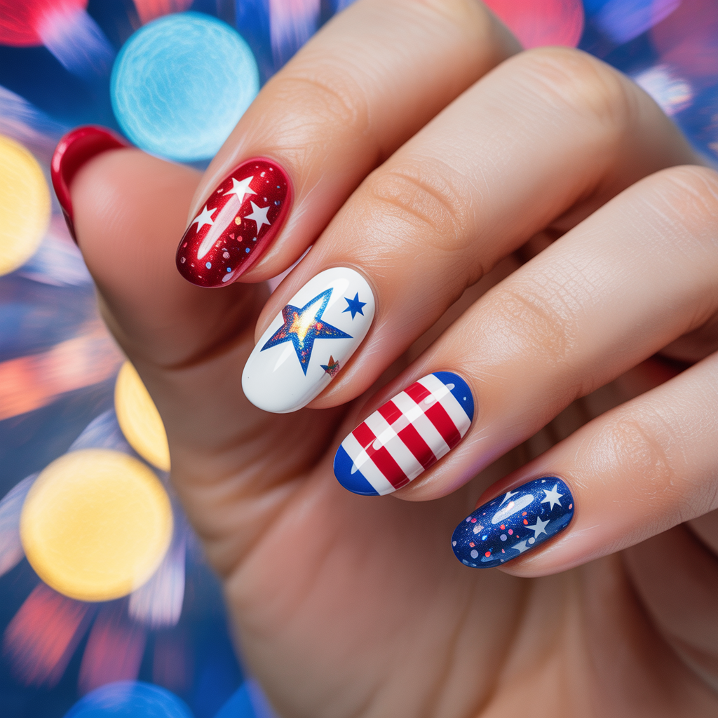 4th of july nails