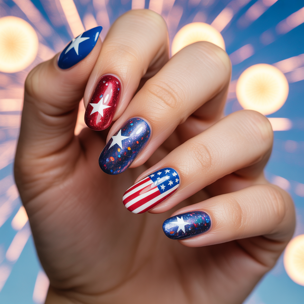 4th of july nails