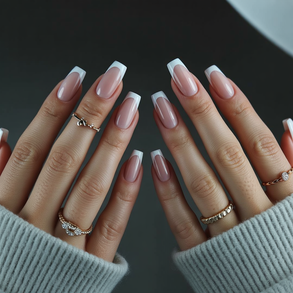 acrylic nails french tip