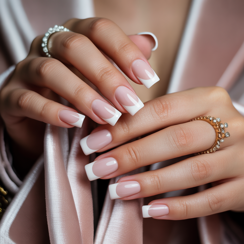 acrylic nails french tip