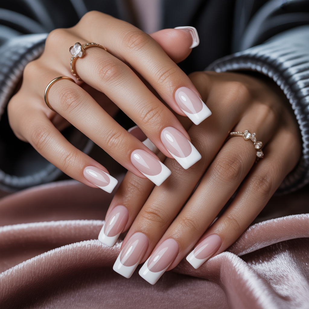 acrylic nails french tip