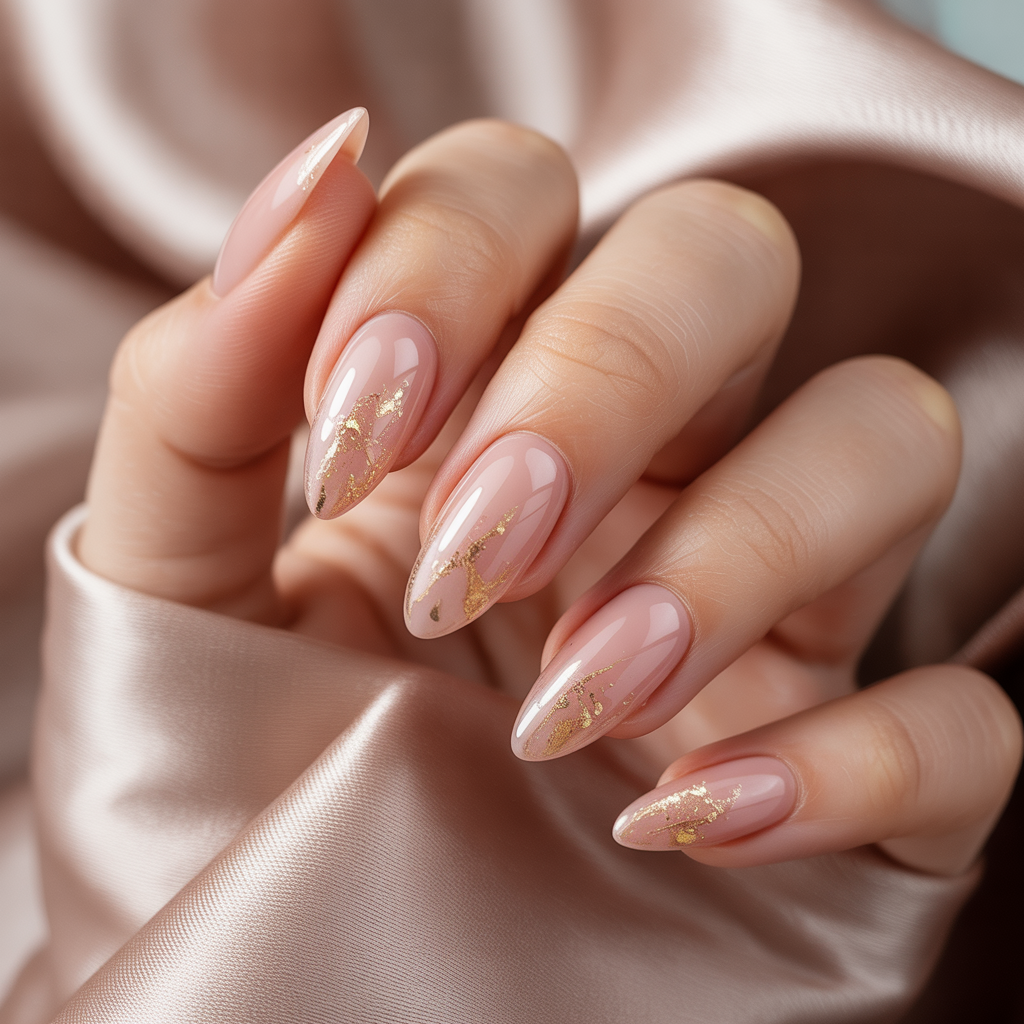almond acrylic nails