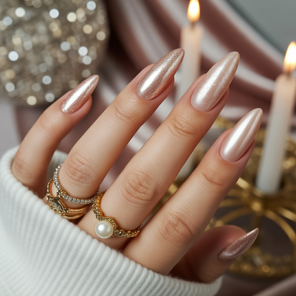 almond acrylic nails