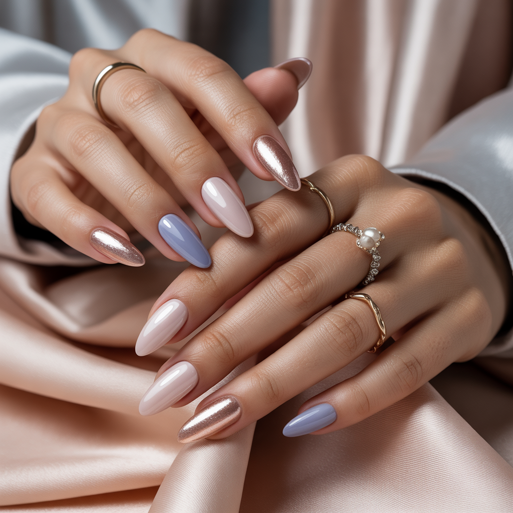 almond acrylic nails