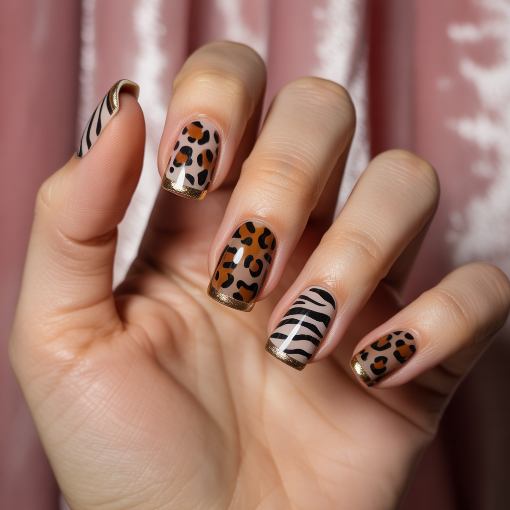 animal print nails