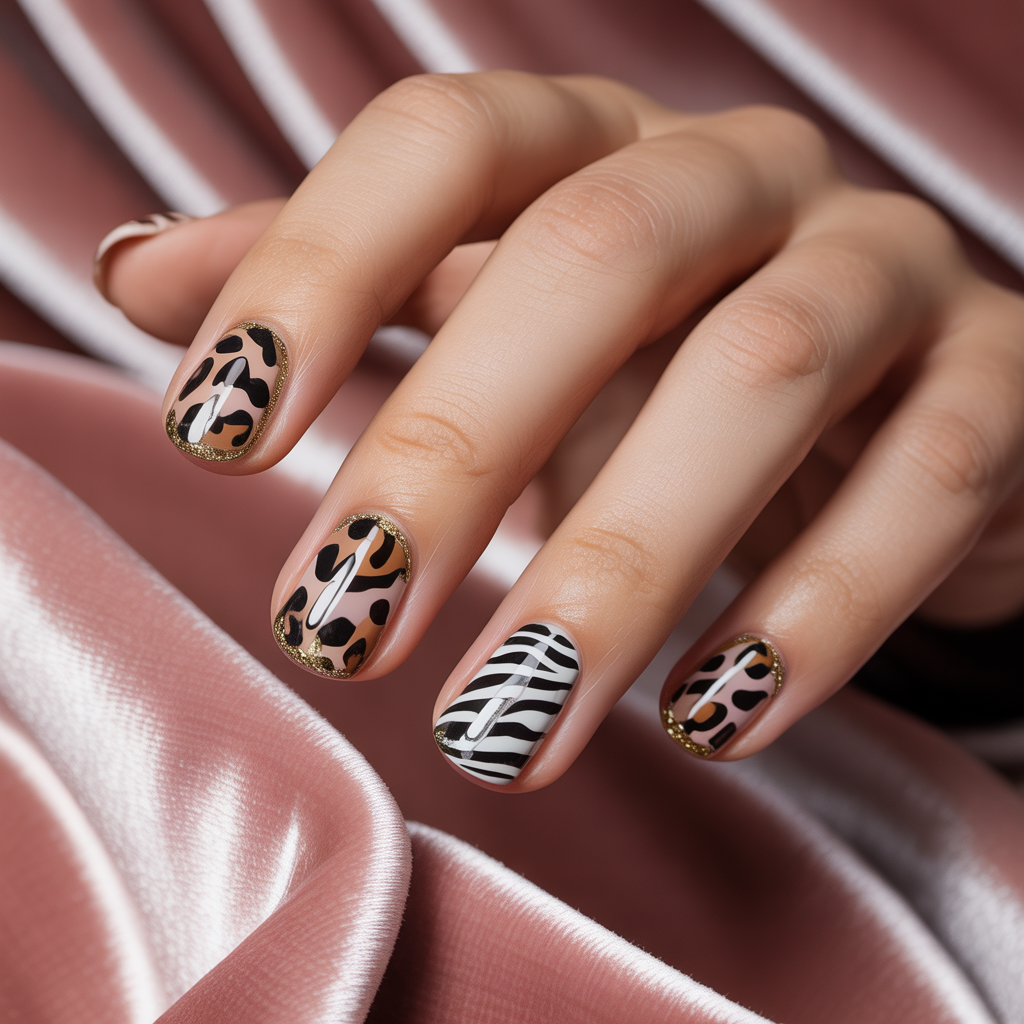 animal print nails