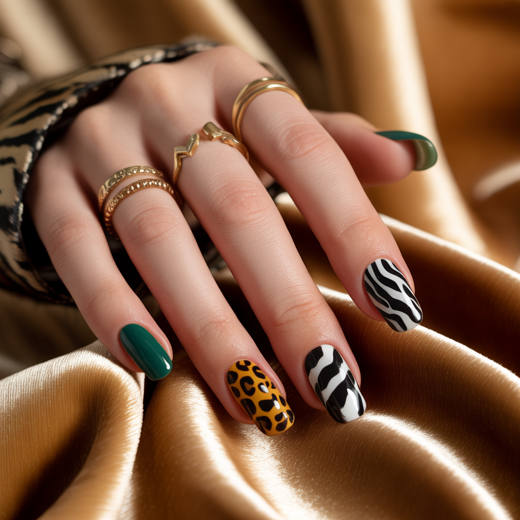 animal print nails