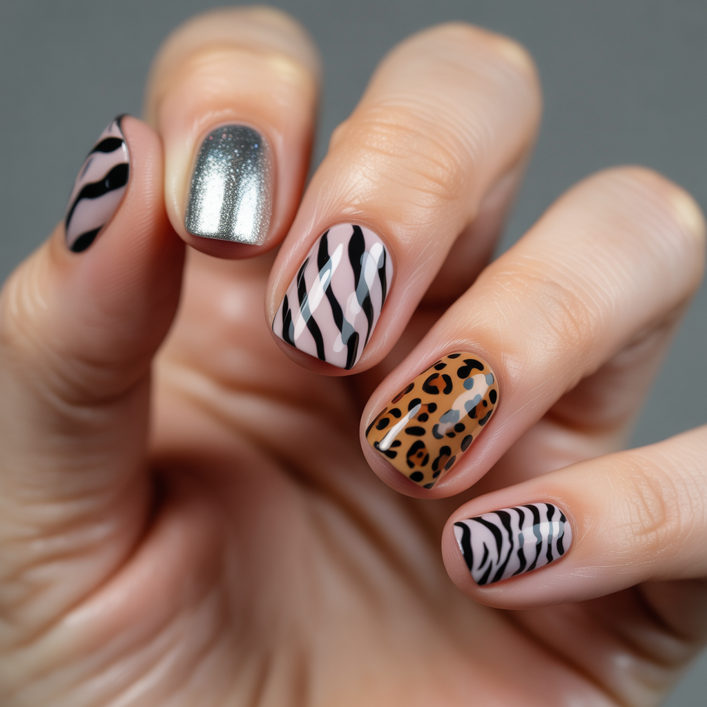 animal print nails