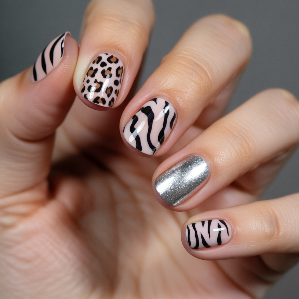 animal print nails