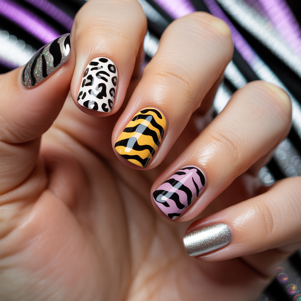 animal print nails