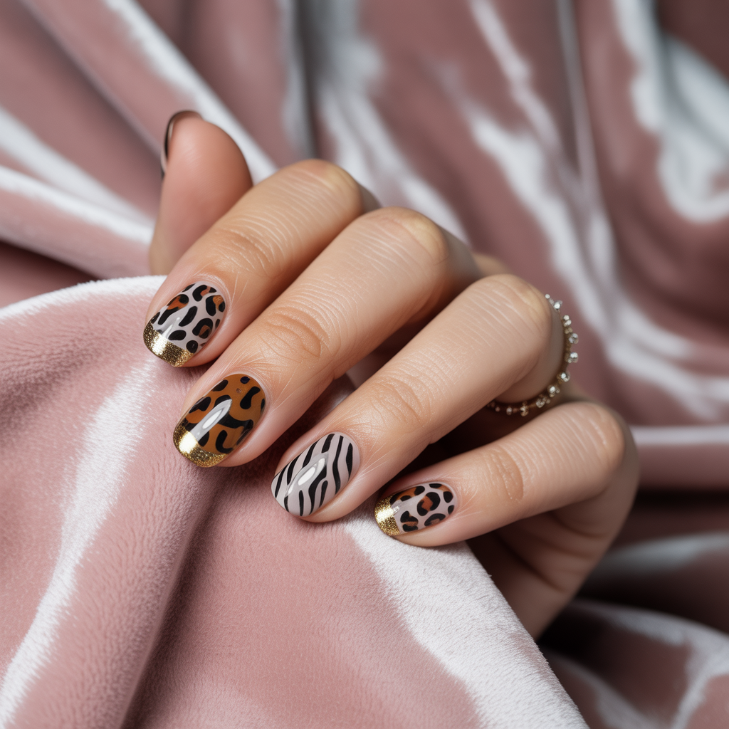 animal print nails