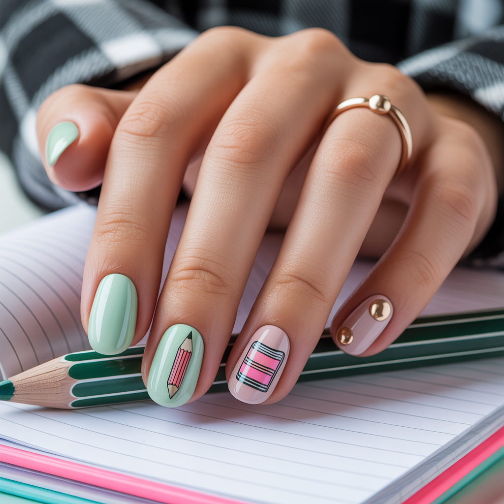 back to school nails