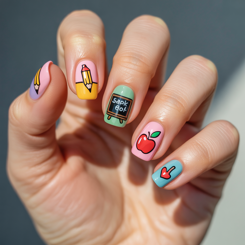 back to school nails