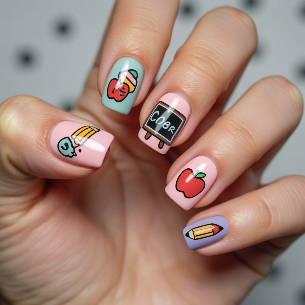 back to school nails
