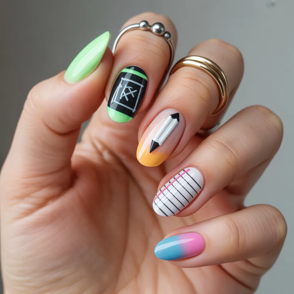 back to school nails
