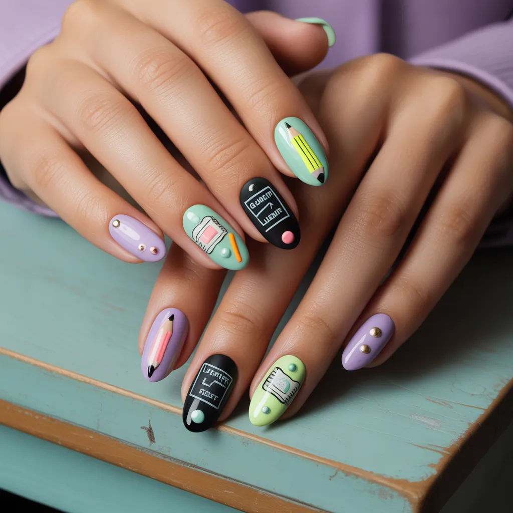 back to school nails