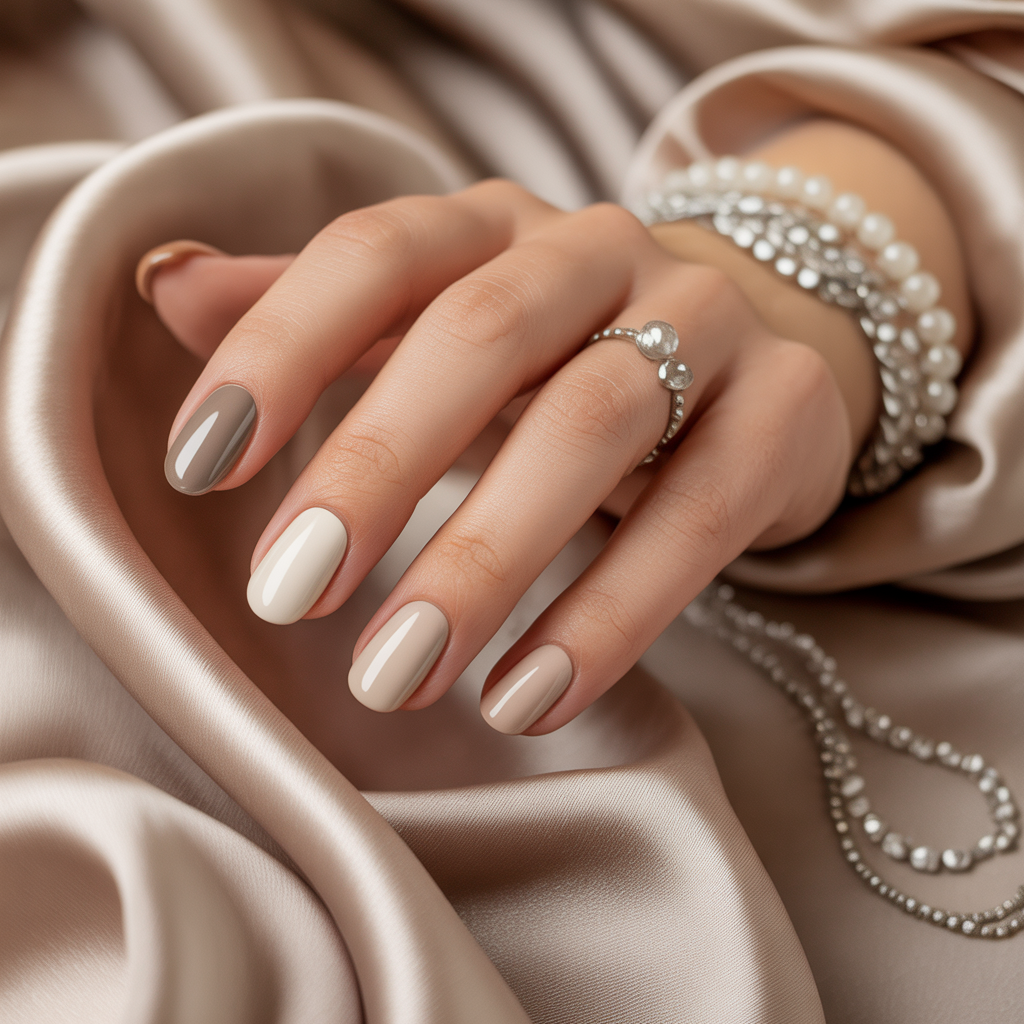 beige nails