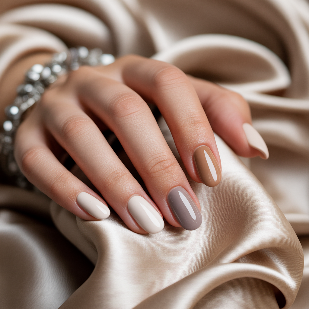 beige nails