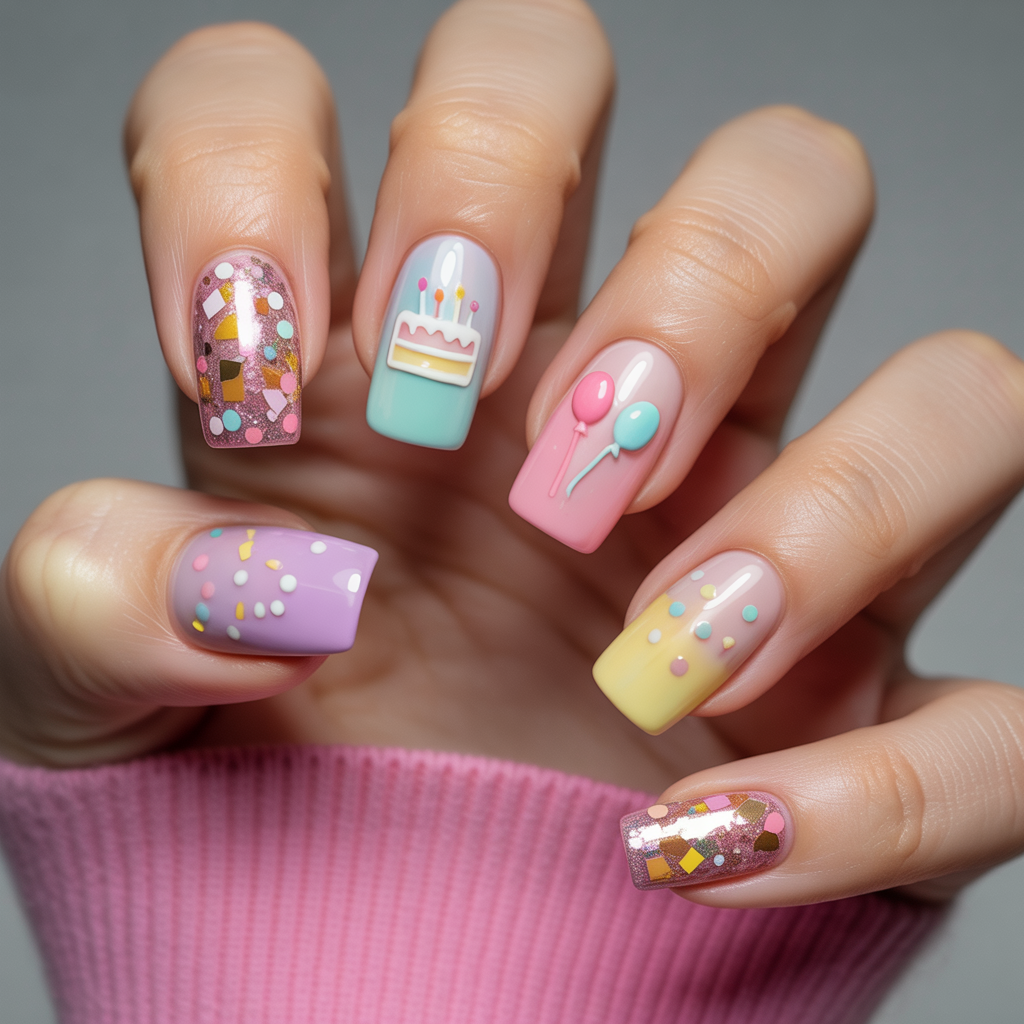 birthday nails