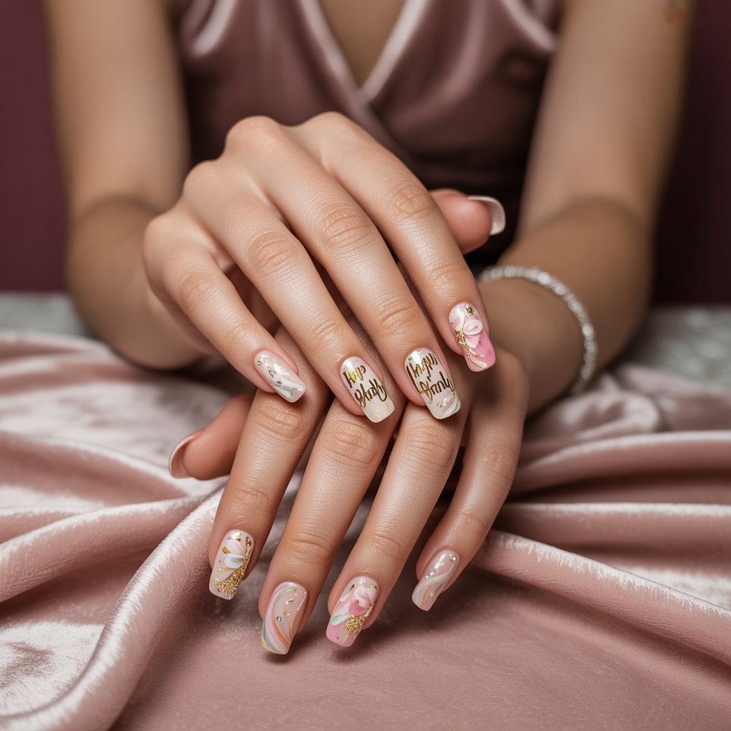 birthday nails