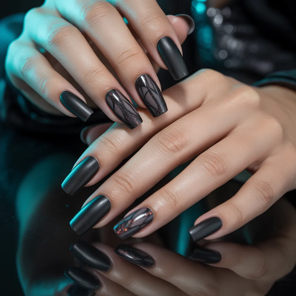 black nails
