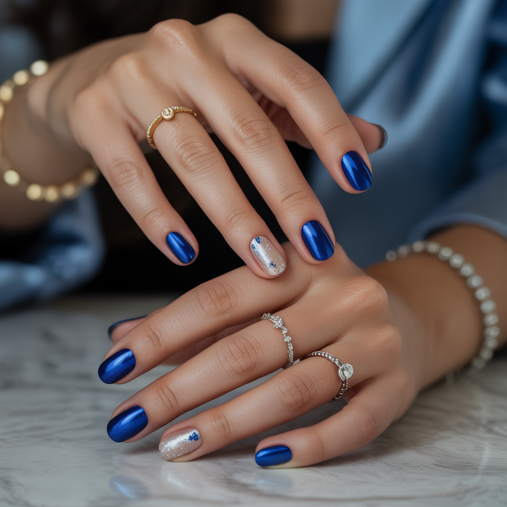 blue nails