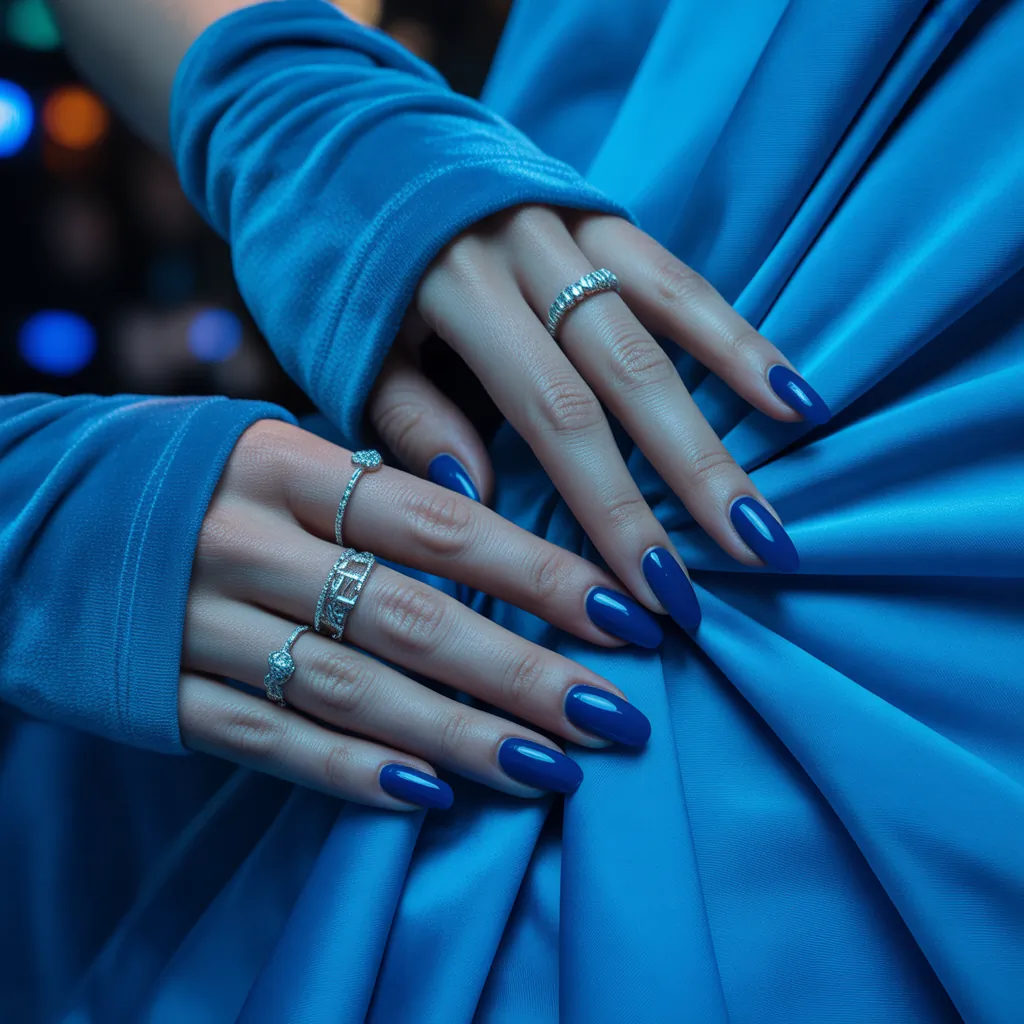 blue nails