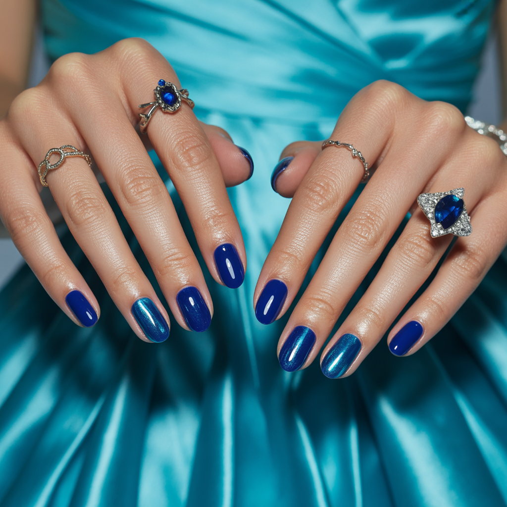 blue nails