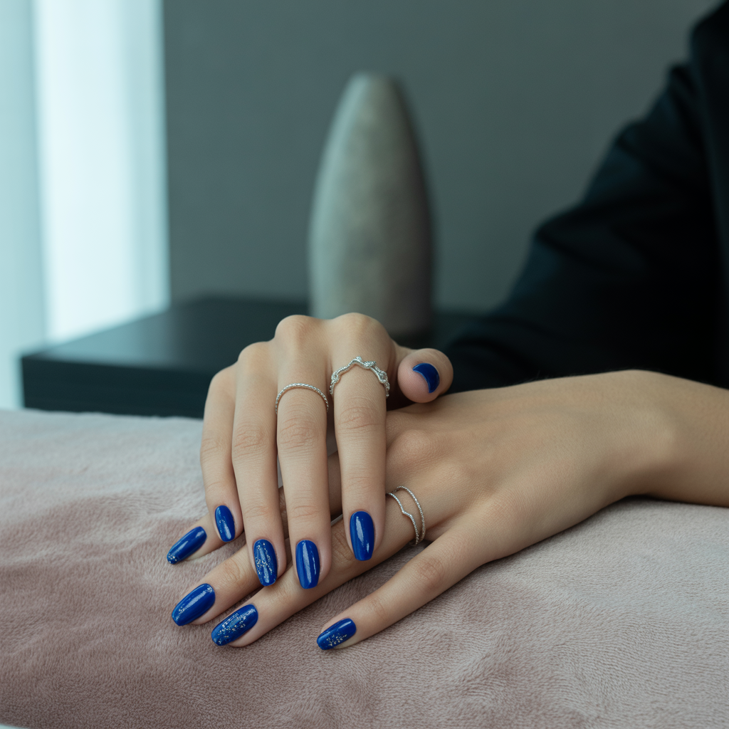 blue nails