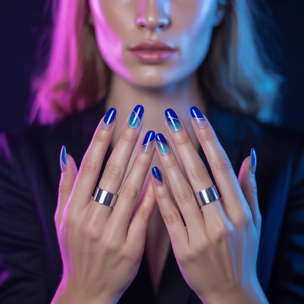 blue nails