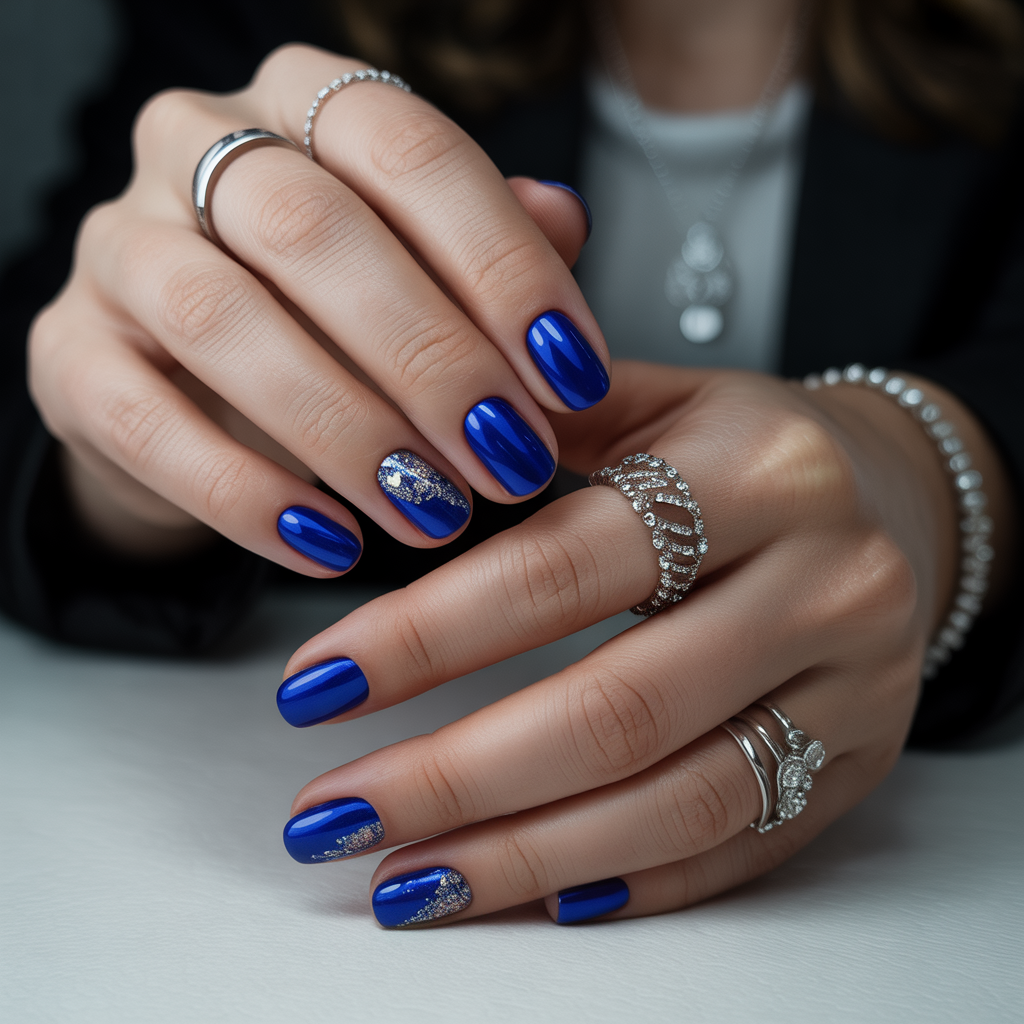 blue nails