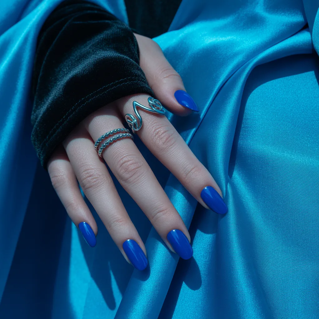 blue nails