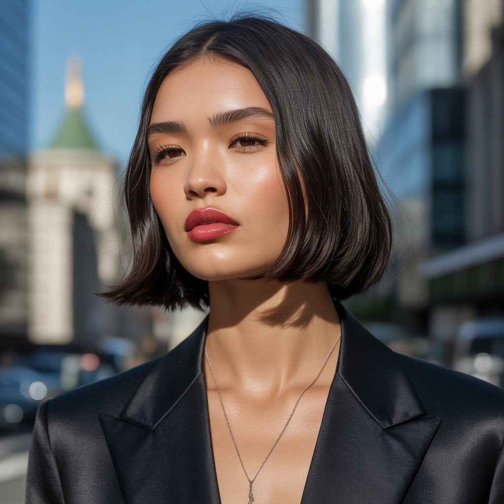 blunt shoulder length cuts