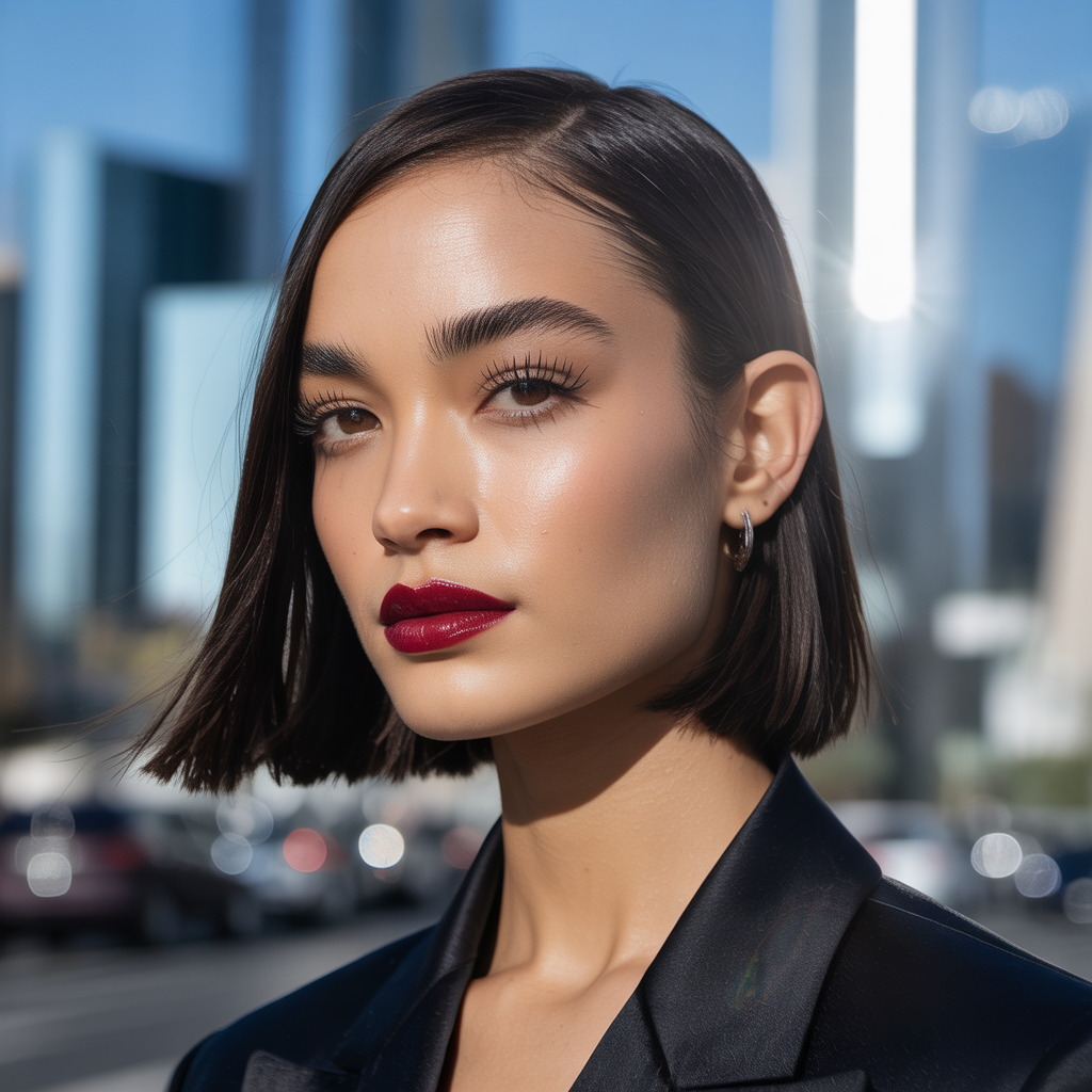 blunt shoulder length cuts