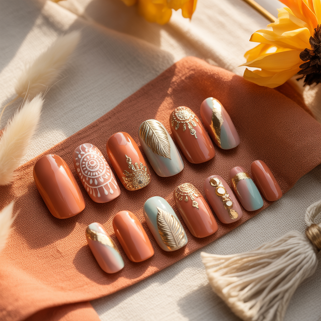 boho nails