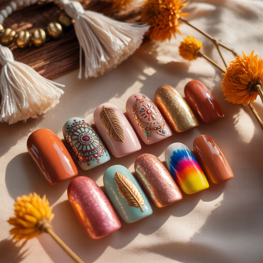 boho nails