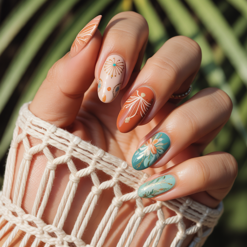 boho nails