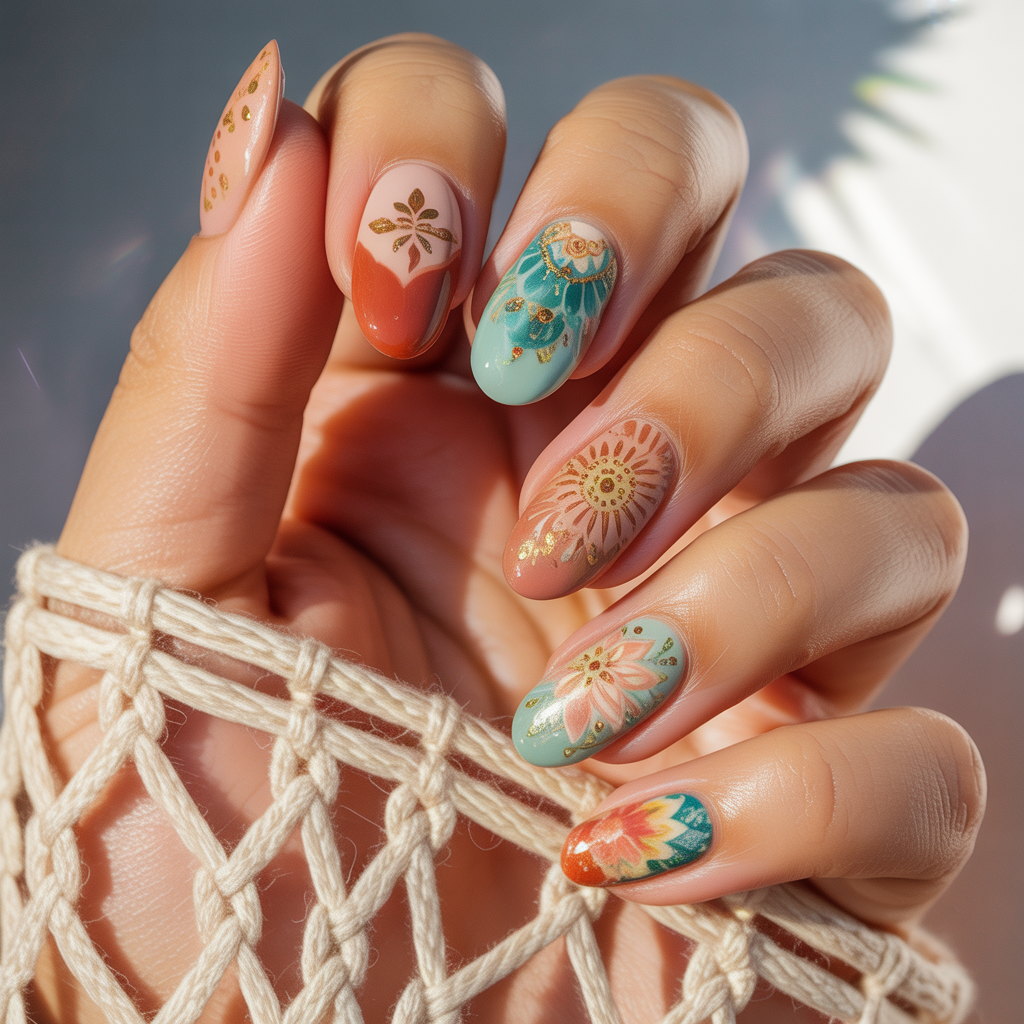 boho nails