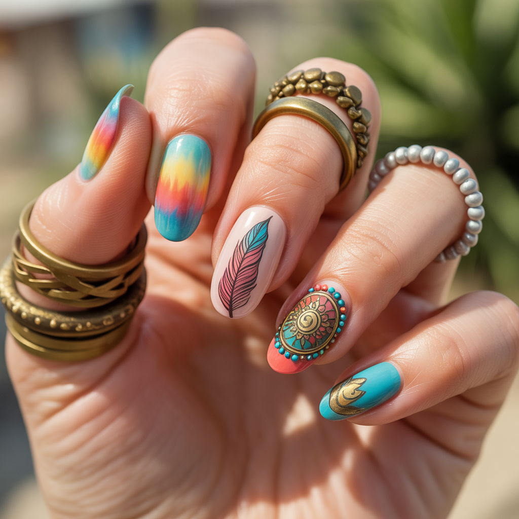 boho nails