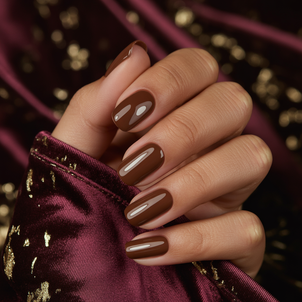 brown nails