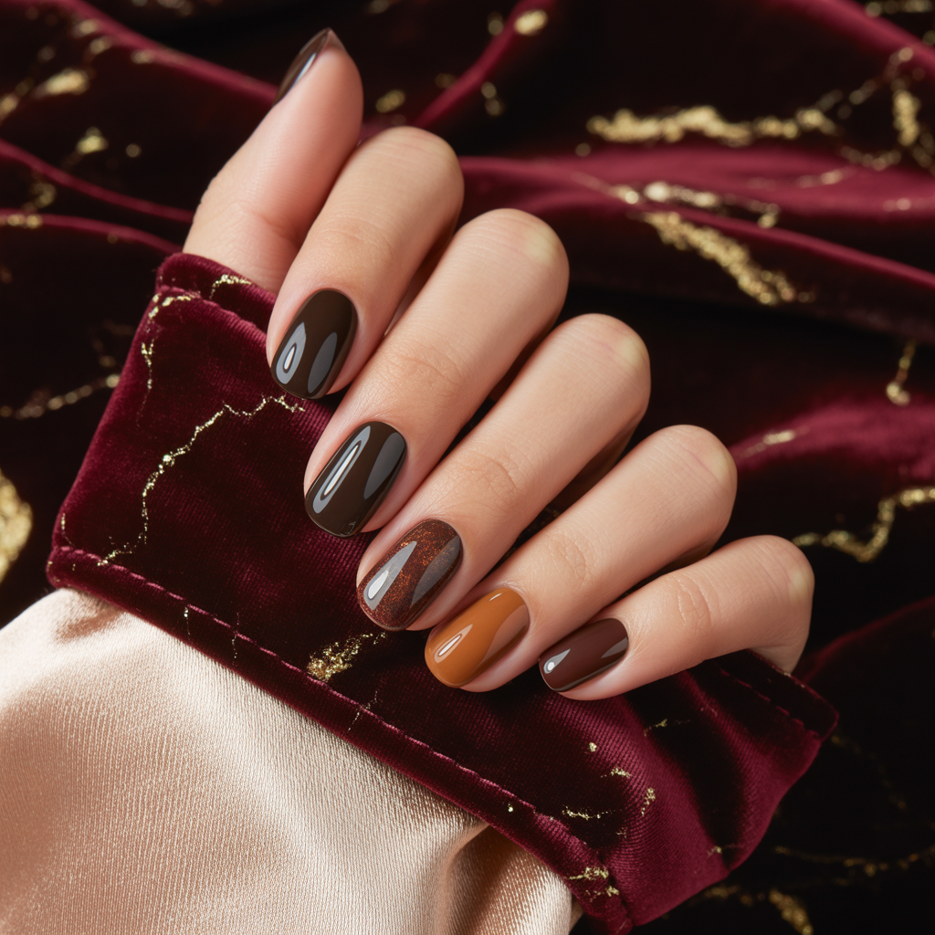 brown nails