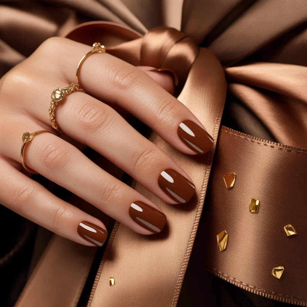 brown nails
