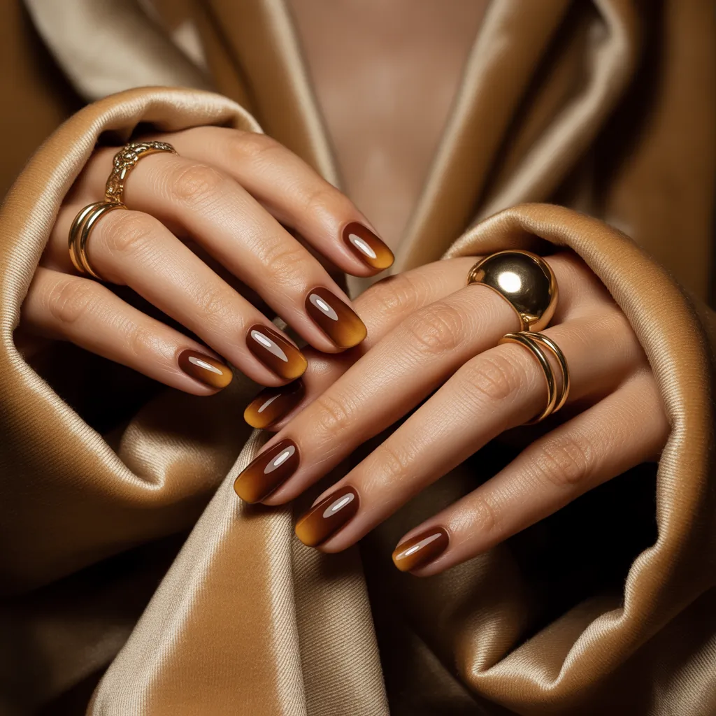 brown nails