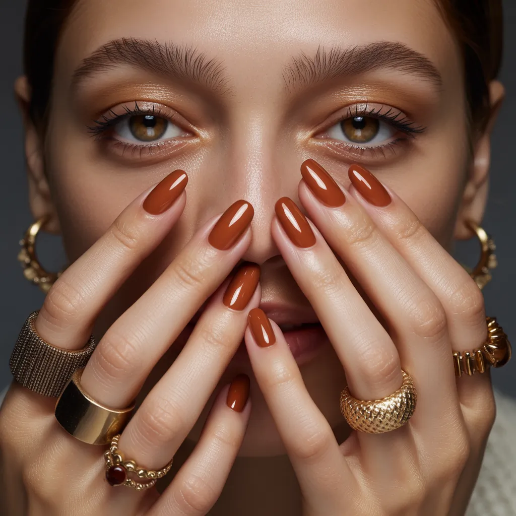 brown nails