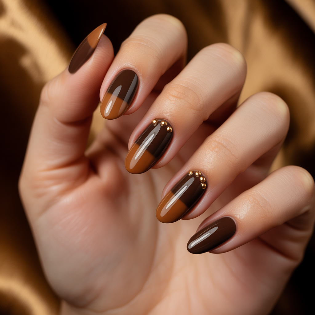 brown nails