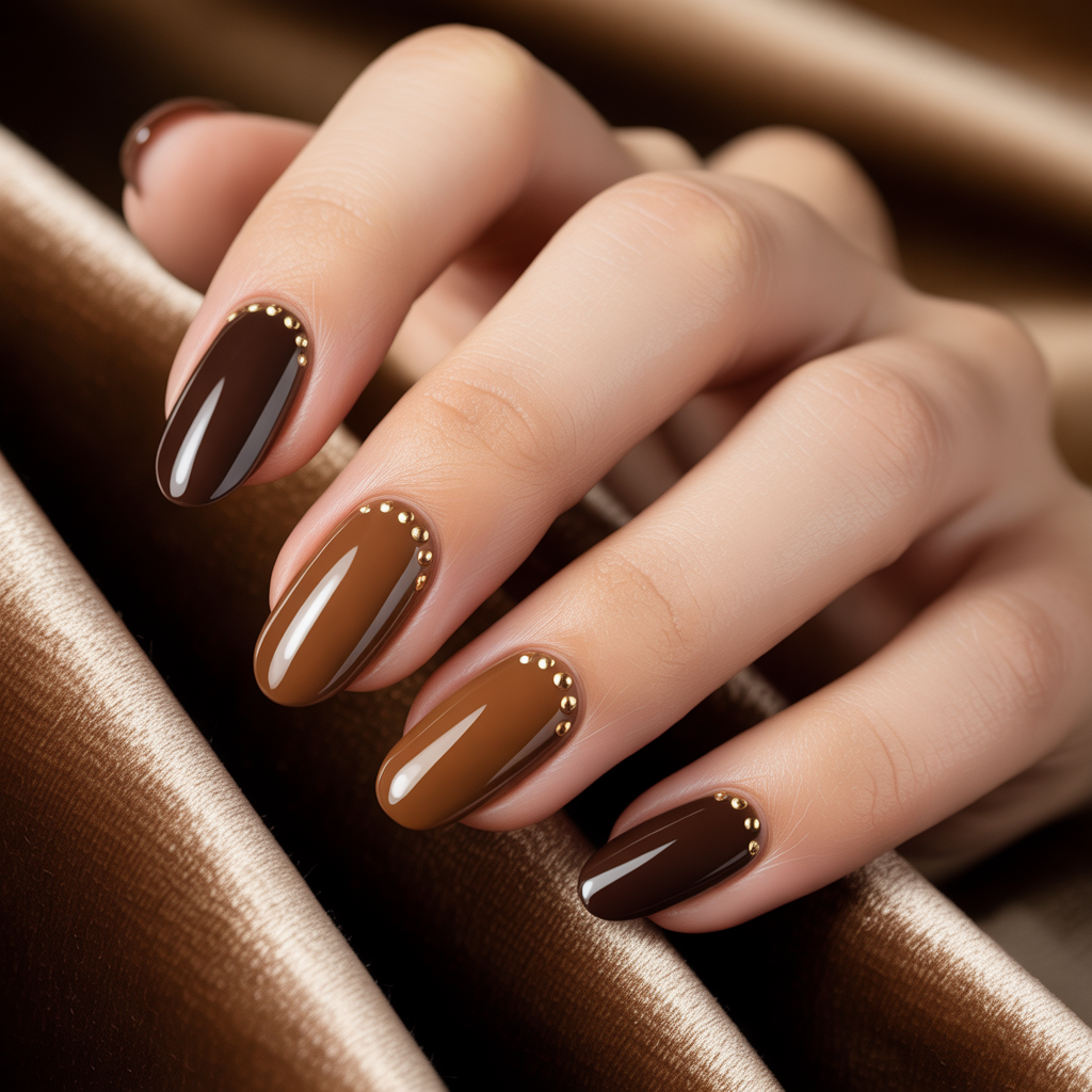 brown nails
