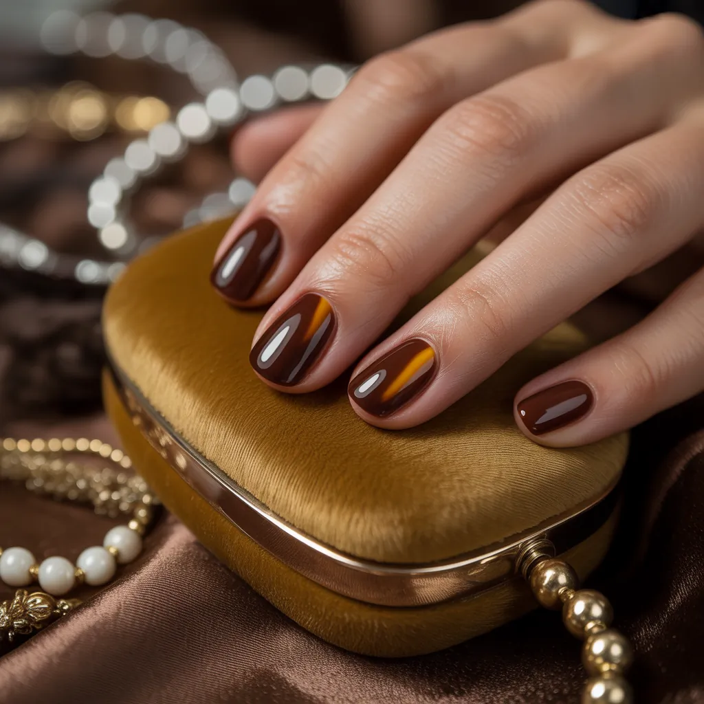 brown nails